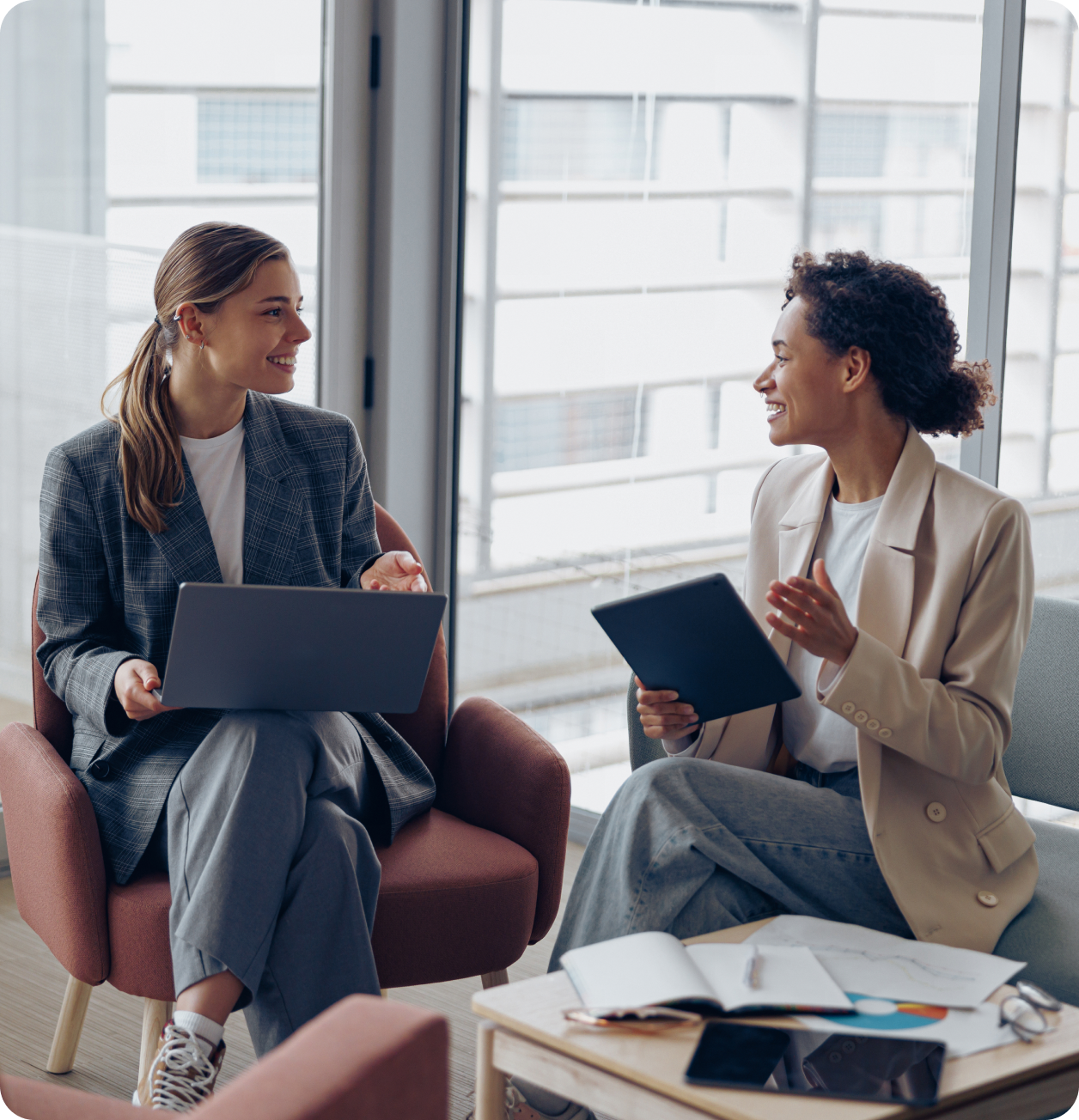 Business meeting in modern office space